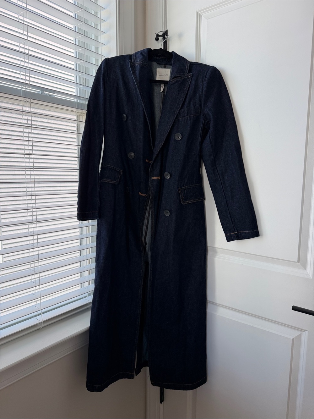 Avec Les Filles Dark Navy Denim Trench Coat